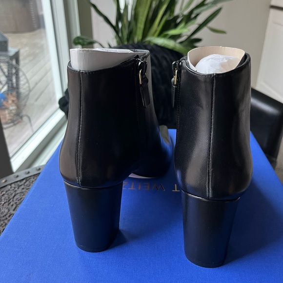 NEW STUART WEITZMAN 75 ZIP ANKLE BOOTIE  IN BLACK 38 7.5 - Picture 9 of 11